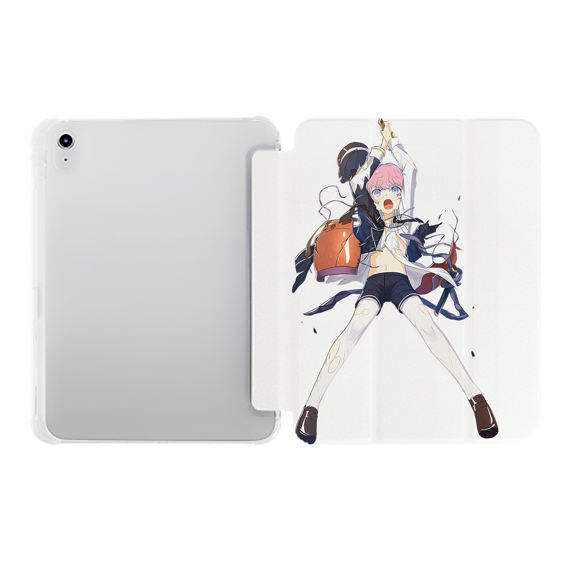（画像用） 刀剣乱舞 Touken Ranbu IPad ケース ペン収納付き 三つ折りスタンド PUレザー×シリコン 対応機種9.5/10.5/10.9インチ